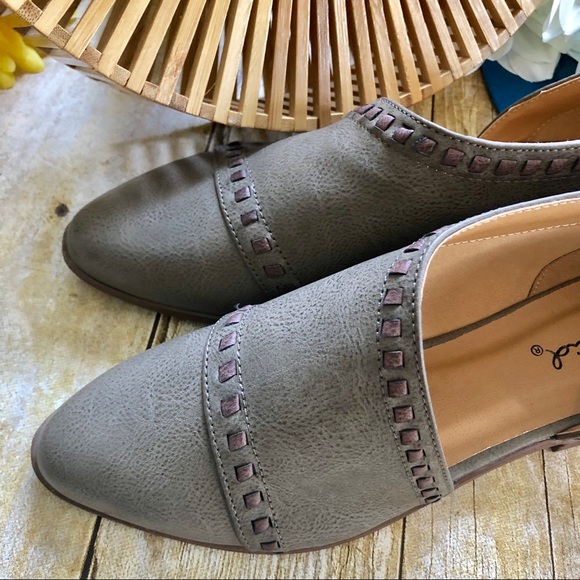 SALE! LAST PAIR Taupe Open Side Slide Loafer Flats - Picture 7 of 8